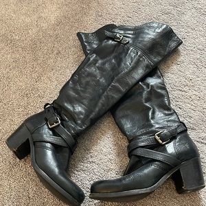 Black Frye heeled over the knee boot